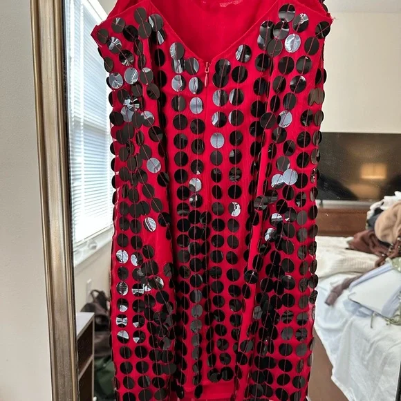 Revolve House of Harlow 1960 Red Disc Mini Dress - Picture 4 of 5